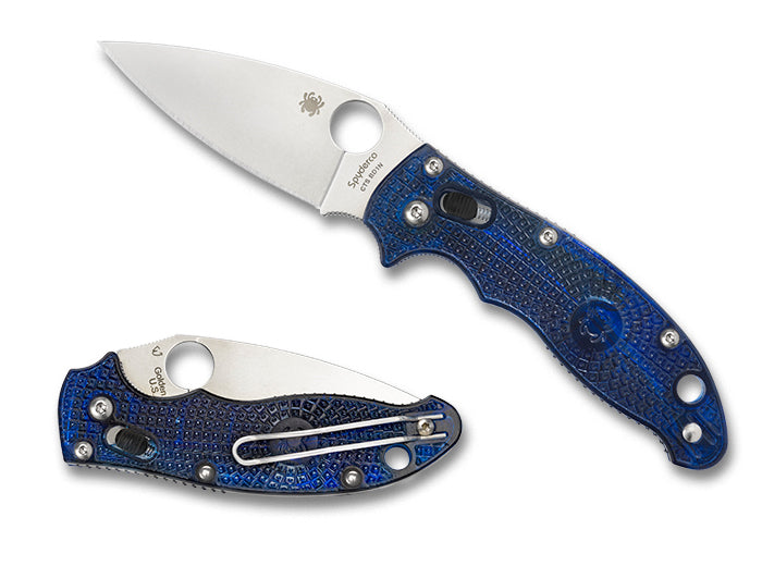 Load image into Gallery viewer, Spyderco Manix 2 FRCP Blue Plain Edge CTS BD1N
