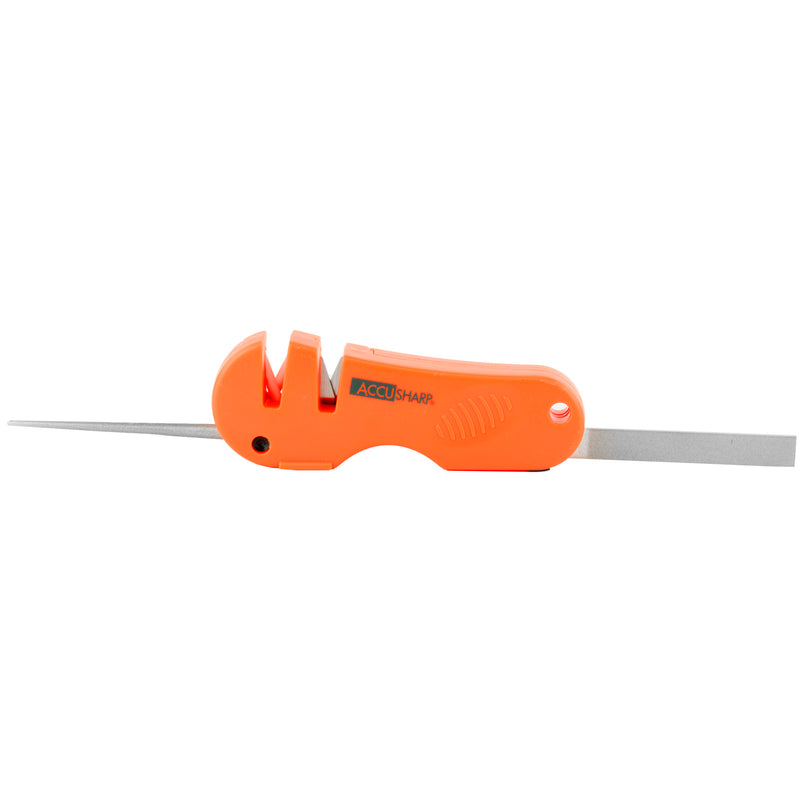 Load image into Gallery viewer, Accusharp 4 in 1 Knife/tool Sharpener Orange
