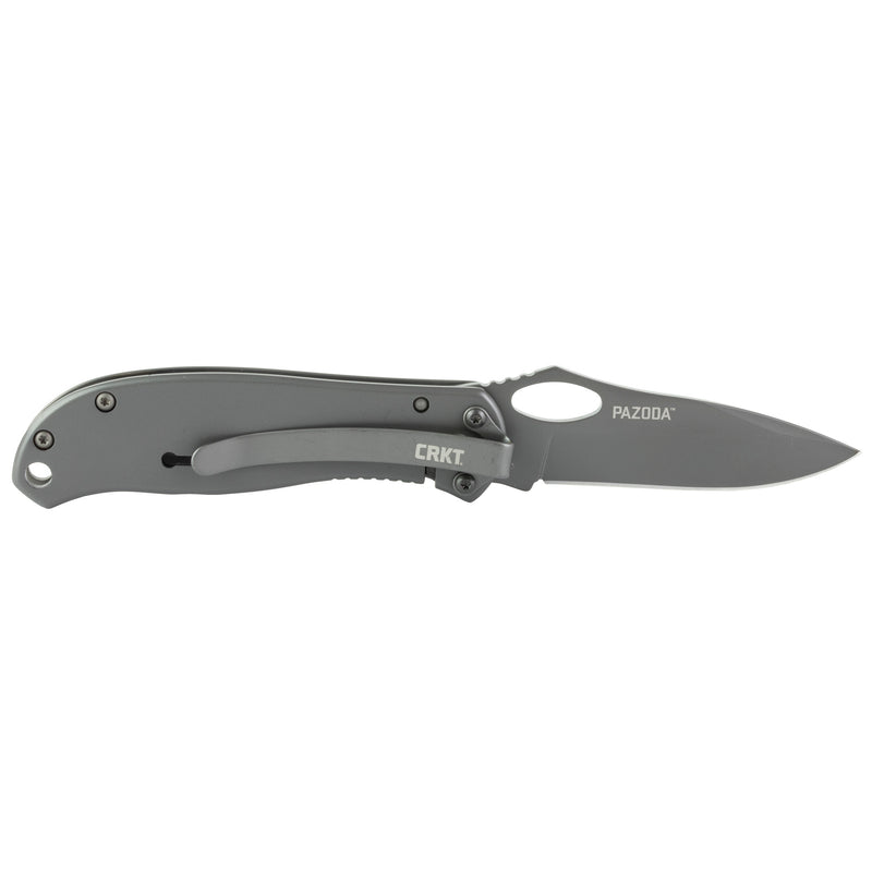 Load image into Gallery viewer, Crkt Pazoda 2.74&quot; Plain Edge Sil/blk
