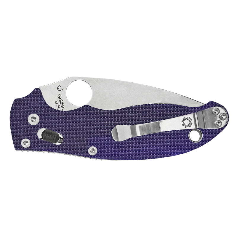 Load image into Gallery viewer, Spyderco Manix 2 G-10 Dark Blue CPM S110V
