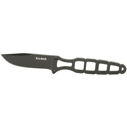 Kbar Skeleton Knife 2.5" Plain Edge Black